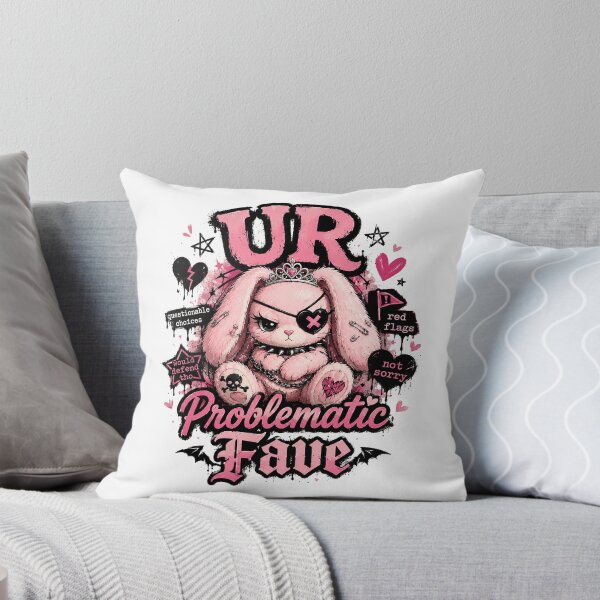 Item preview, UR Problematic Fave | Cute Goth Bunny Meme Aesthetic designed and sold by ChickenFund.