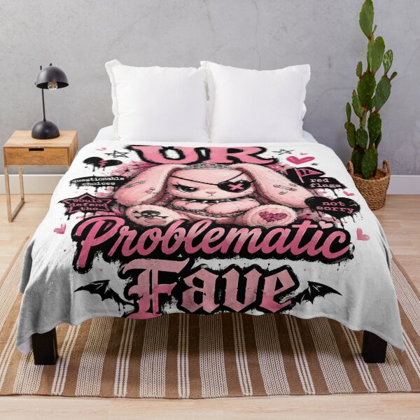 Item preview, UR Problematic Fave | Cute Goth Bunny Meme Aesthetic designed and sold by ChickenFund.