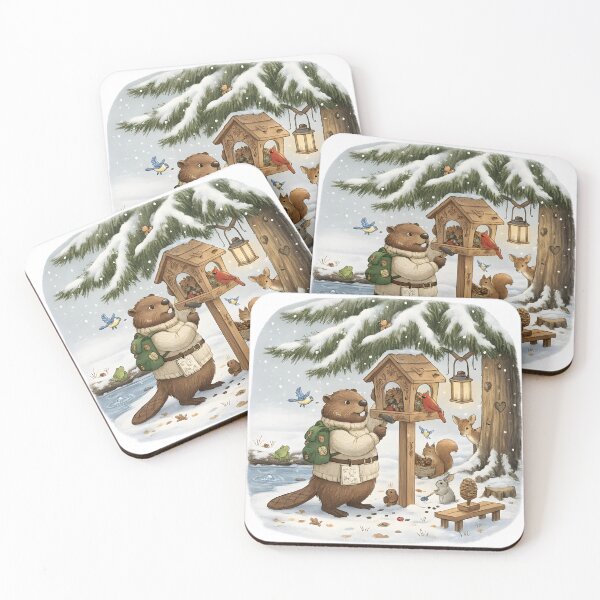 Item preview, Happy Beaver Adventures – Building the Winter Bird Feeder designed and sold by Clothes With Smiling Animals Walt Gral.