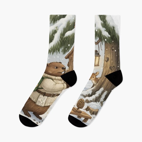 Item preview, Happy Beaver Adventures – Building the Winter Bird Feeder designed and sold by Clothes With Smiling Animals Walt Gral.