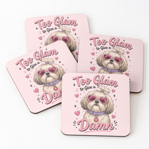 Item preview, Too Glam to Give a Damn – Sassy Shih Tzu Dog Lover Design designed and sold by PawsAndPallette .