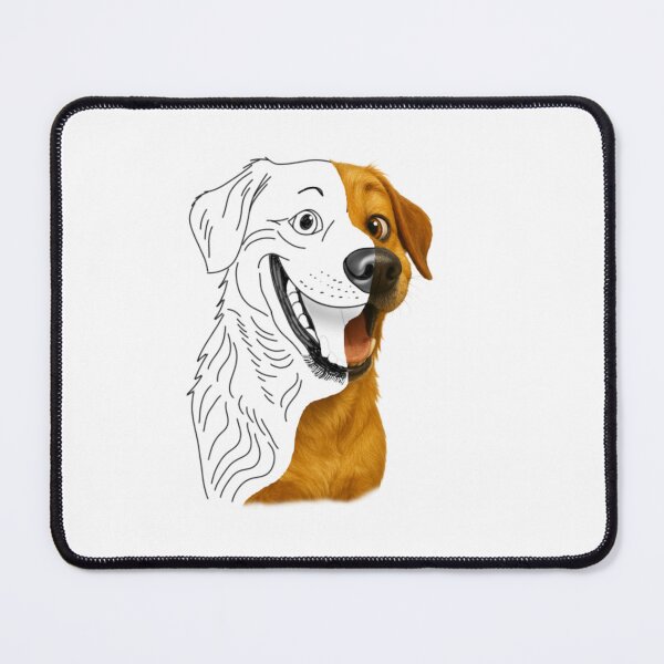 Item preview, Half Sketch Half Color Dog – Minimalist Illustration by Jackes Rosean designed and sold by jackesrosean75.