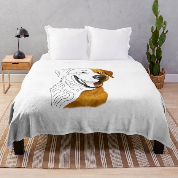 Item preview, Half Sketch Half Color Dog – Minimalist Illustration by Jackes Rosean designed and sold by jackesrosean75.