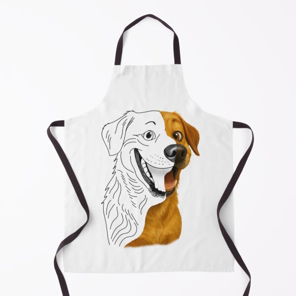 Item preview, Half Sketch Half Color Dog – Minimalist Illustration by Jackes Rosean designed and sold by jackesrosean75.