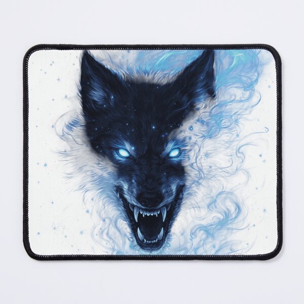 Item preview, Celestial Frost Wolf – Blue Cosmic Moon Fantasy designed and sold by RON-FASHION.