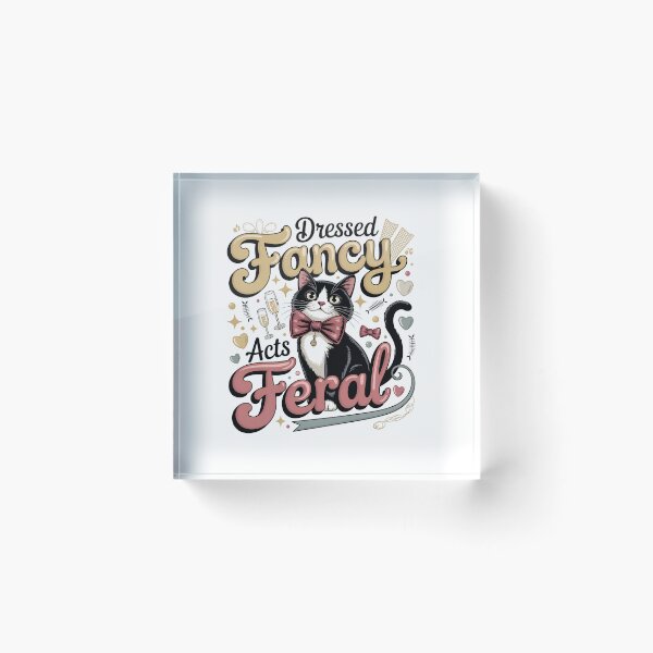 Item preview, Fancy Feral Cute Tuxedo Cat Funny Cat Lover Design designed and sold by WHDProduction45.