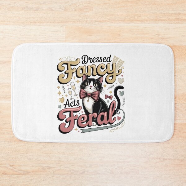 Item preview, Fancy Feral Cute Tuxedo Cat Funny Cat Lover Design designed and sold by WHDProduction45.