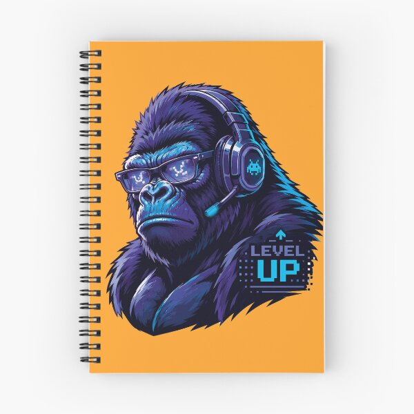 Item preview, Retro Arcade Gamer Gorilla Level Up Graphic Art designed and sold by AbderraimArt.