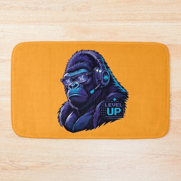 Item preview, Retro Arcade Gamer Gorilla Level Up Graphic Art designed and sold by AbderraimArt.