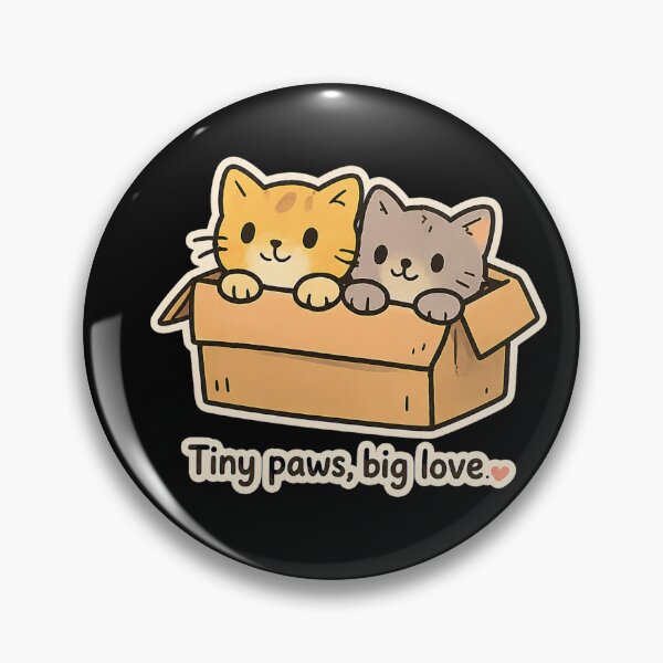 Item preview, Tiny Paws Big Love Cute Kittens in a Box Cat Lover Design designed and sold by Nawi32.