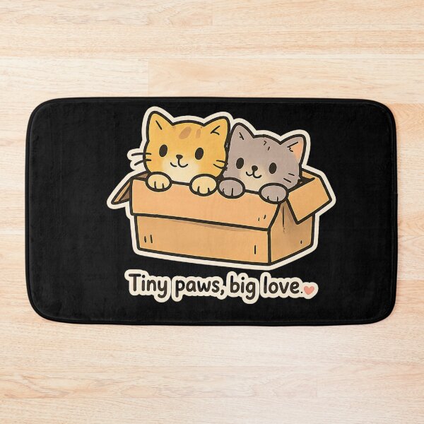 Item preview, Tiny Paws Big Love Cute Kittens in a Box Cat Lover Design designed and sold by Nawi32.