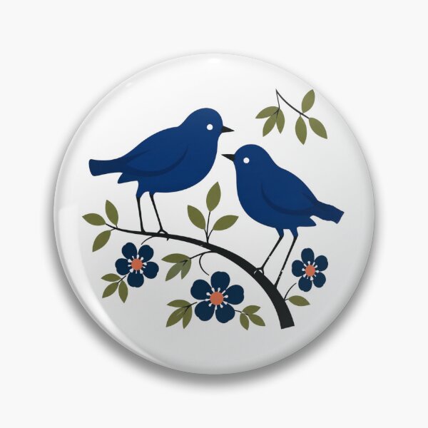 Item preview, Blue Songbirds in Bloom designed and sold by Myra365Art.