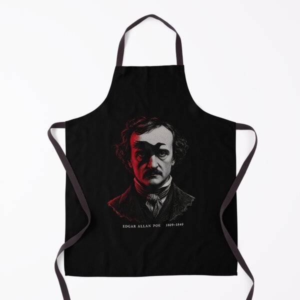 Item preview, Edgar Allan Poe – Raven Shadow Across a Red Portrait designed and sold by Fenay Designs.