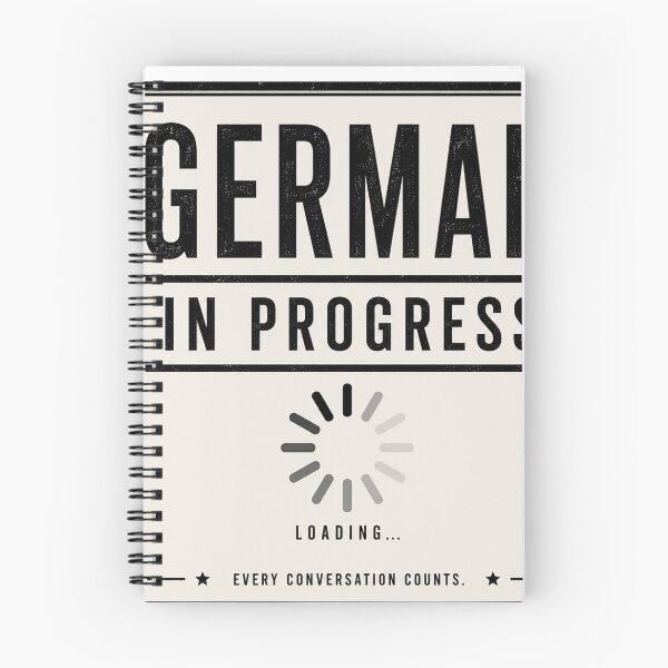 Item preview, German in Progress | Minimalist Language Learning Typography Design designed and sold by Trodyglot.