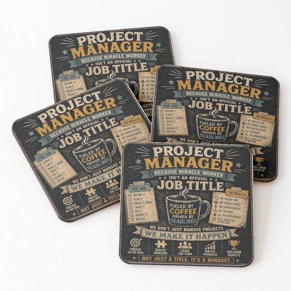 Item preview, Project Manager Fueled by Coffee Funny Project Management designed and sold by Eng-Art.
