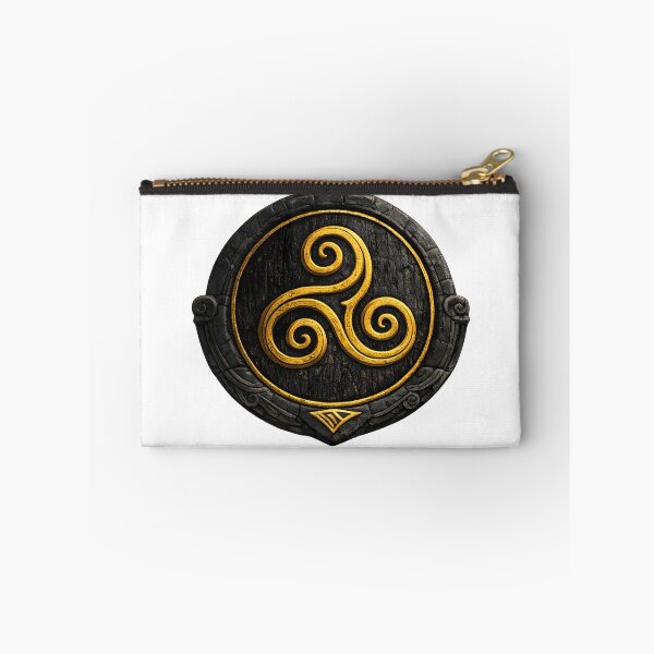 Item preview, Celtic Triskele Medallion — Bog Oak & Gold designed and sold by The Painted Fence.