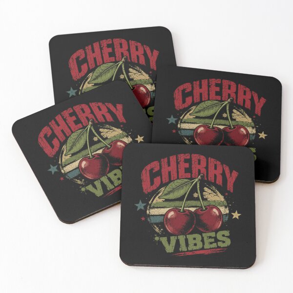 Item preview, Cherry Vibes Summer Fruit Lovers Retro Positive Mood designed and sold by HumansStuck12.