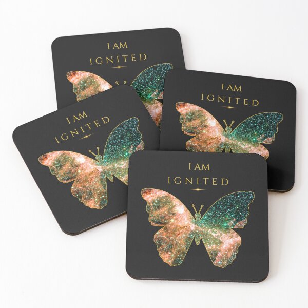 Item preview, I Am Ignited - Vibrant Galaxy Butterfly Christian Faith Art ​ designed and sold by KittenAndCo.