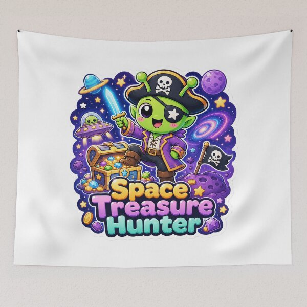 Item preview, Alien Pirate Space Treasure Hunter designed and sold by Ruamid.