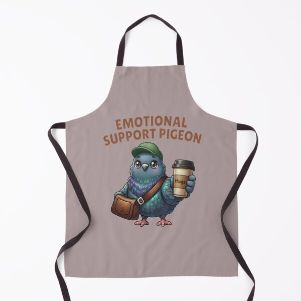 Item preview, Emotional Messenger Pigeon Cute Bird with Coffee and Bag designed and sold by Northern Glow Art.