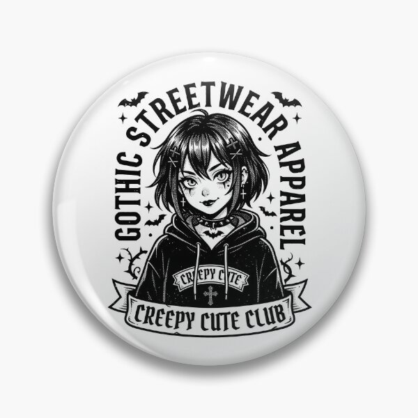 Item preview, Creepy Cute Club Gothic Anime Streetwear Girl designed and sold by CurioStick.