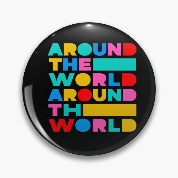 Item preview, Around the World Typography – Electronic Music Inspired Retro Quote designed and sold by paulo silveira.