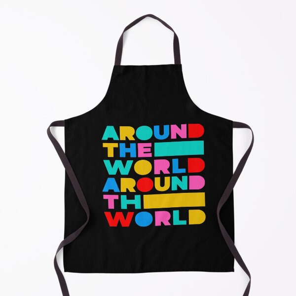 Item preview, Around the World Typography – Electronic Music Inspired Retro Quote designed and sold by paulo silveira.