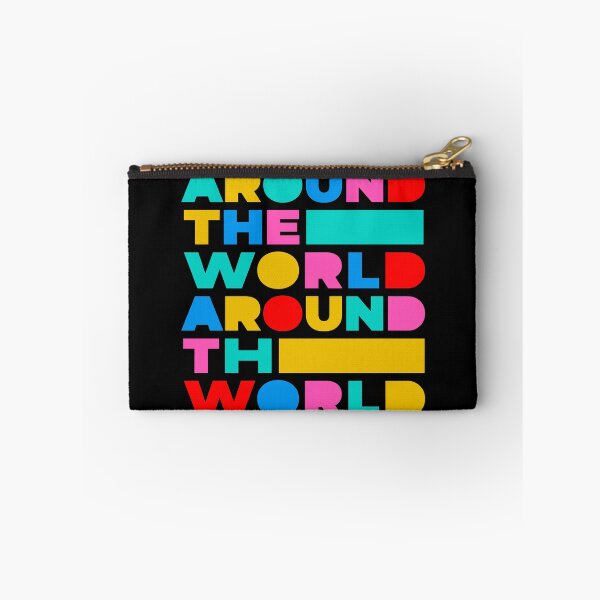 Item preview, Around the World Typography – Electronic Music Inspired Retro Quote designed and sold by paulo silveira.