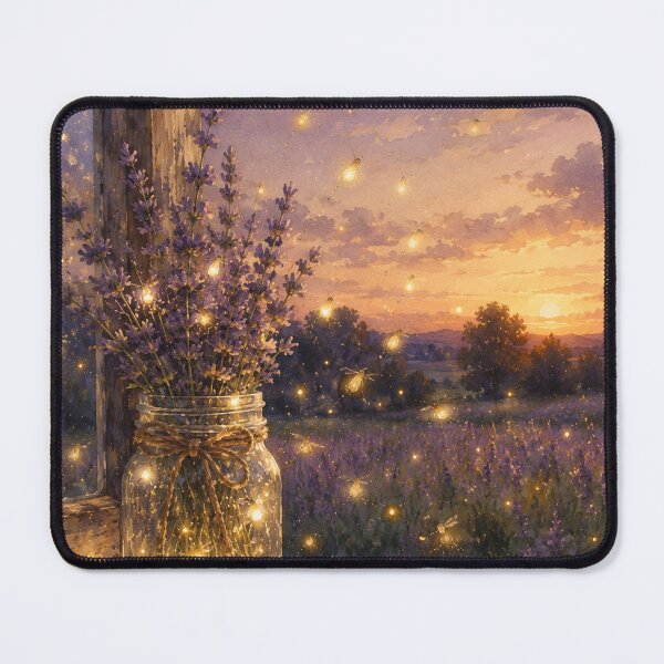 Item preview, Glowing lavender in twilight meadow designed and sold by careninemajesty.