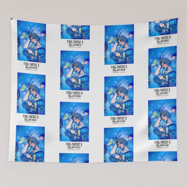 Item preview, Final Fantasy X 25th Anniversary Yuna Tidus Blue Fantasy Art designed and sold by PixlCrypt.