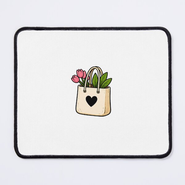 Item preview, Cute Flower Tote Bag Sticker | Kawaii Floral Shopping Bag Illustration designed and sold by Ricomin.