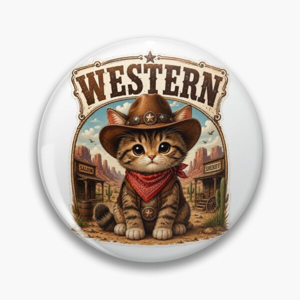 Item preview, Gatto Cowboy Western Kawaii designed and sold by RipantinaFantasy .
