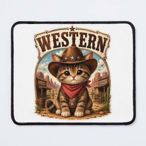 Item preview, Gatto Cowboy Western Kawaii  designed and sold by RipantinaFantasy .