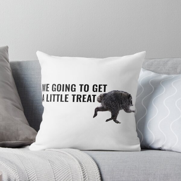 Item preview, Going To Get A Little Treat Raccoon Meme Sticker designed and sold by StikerChuns.