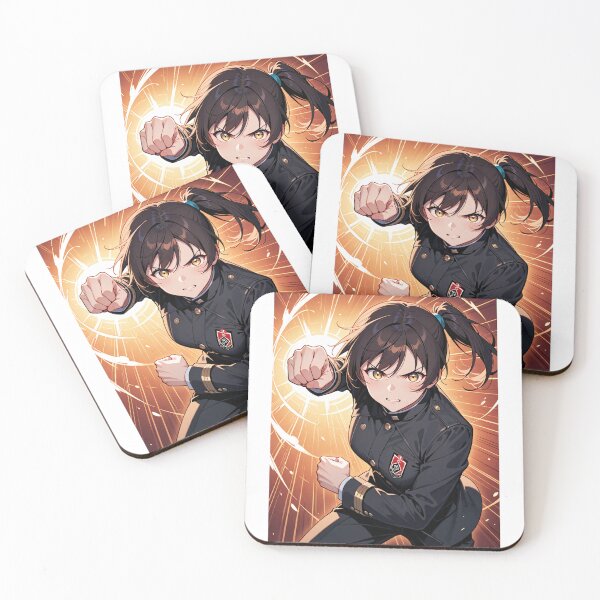 Item preview, Manga - Female fighter, Dynamic digital art Pixiv style designed and sold by AnimeShin.
