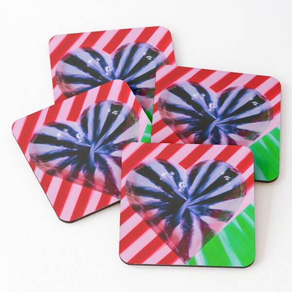Item preview, Hypnotic Neon Heart Optical Illusion designed and sold by bubblegoth.