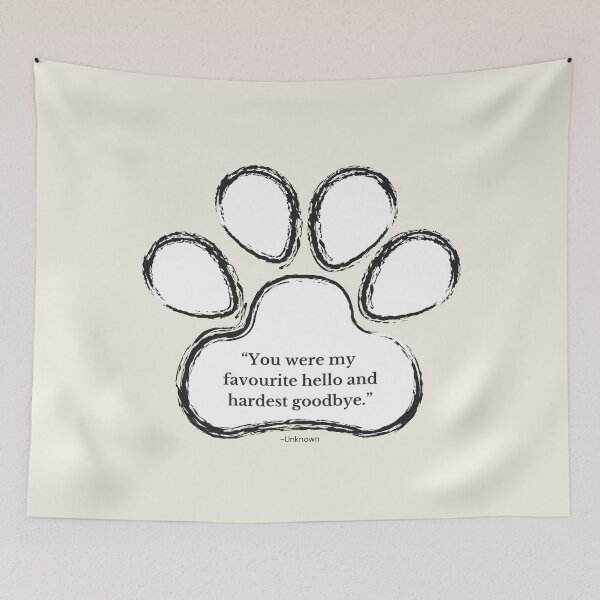 Item preview, Dog Memorial Gift, Hardest Goodbye Quote, Pet Loss Remembrance, Dog Loss Memorial - Quote Two designed and sold by AnimalVibes.