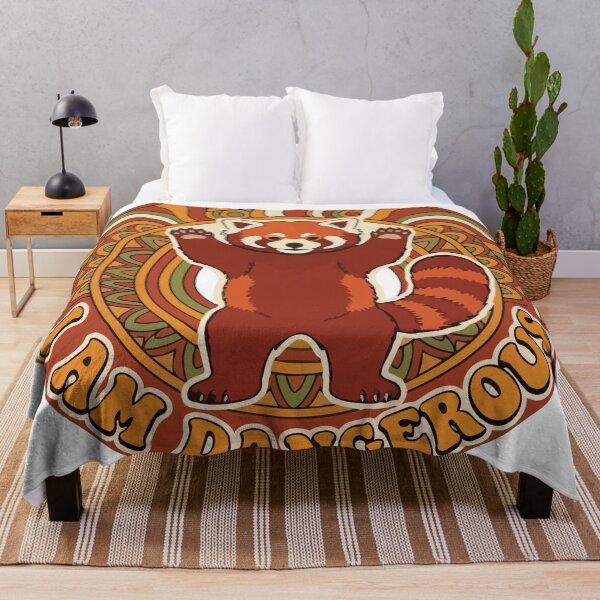 Item preview, I Am Dangerous Funny Red Panda 70s Retro Sun designed and sold by Arc2020.