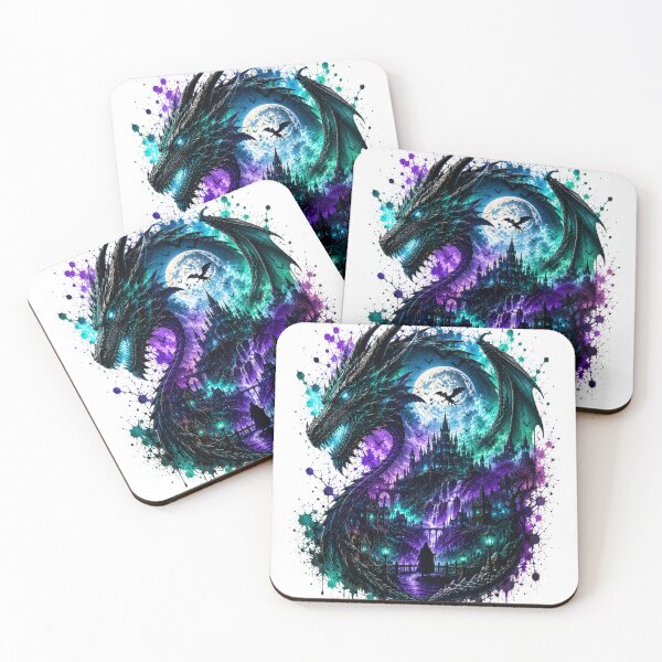 Item preview, Gothic Dragon Fantasy – Moonlit Dragon, Haunted Castle and Magical Dark Kingdom designed and sold by Limitless expressions - wear your mindset .