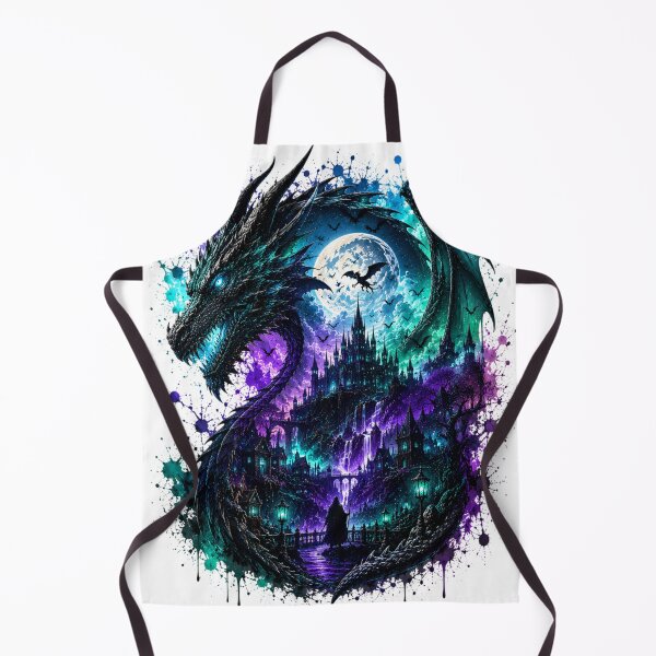 Item preview, Gothic Dragon Fantasy – Moonlit Dragon, Haunted Castle and Magical Dark Kingdom designed and sold by Limitless expressions - wear your mindset .