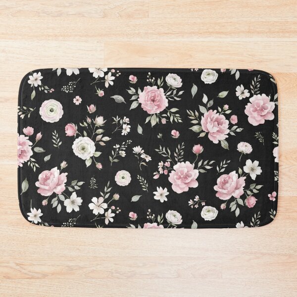 Item preview, Pink Roses and White Floral Pattern designed and sold by Rama KLK.