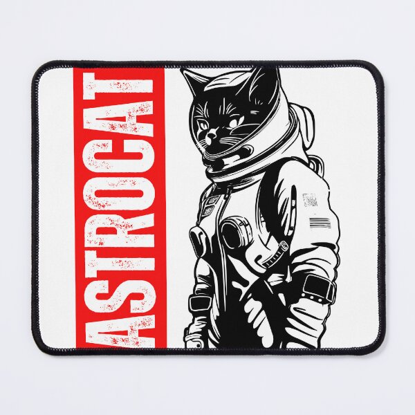 Item preview, Black Red and White Grunge Astrocat Graphic T Shirt designed and sold by Hina's Designs.