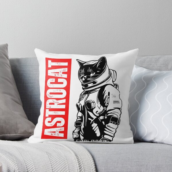 Item preview, Black Red and White Grunge Astrocat Graphic T Shirt designed and sold by Hina's Designs.