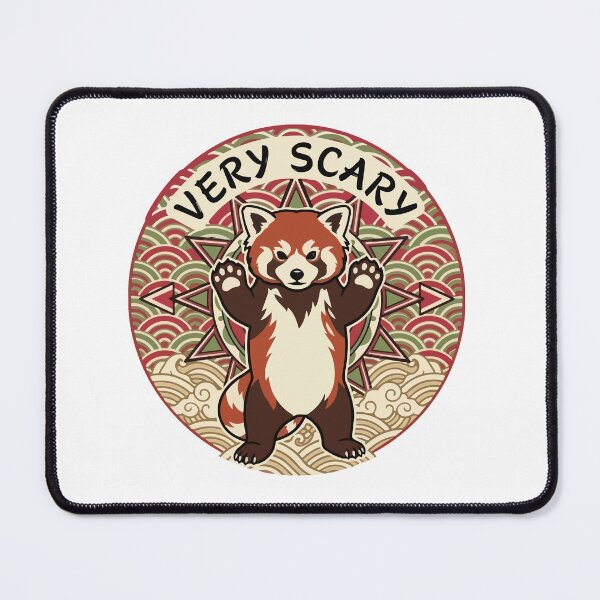 Item preview, Very Scary Red Panda Japanese Woodblock Boho Sun designed and sold by Arc2020.