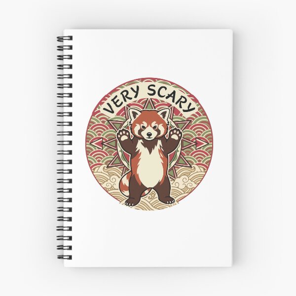 Item preview, Very Scary Red Panda Japanese Woodblock Boho Sun designed and sold by Arc2020.