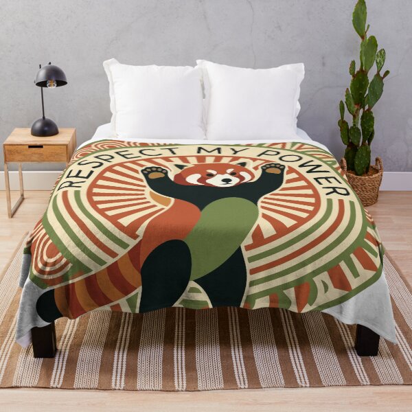 Item preview, Respect My Power Red Panda Minimalist Boho Sun designed and sold by Arc2020.
