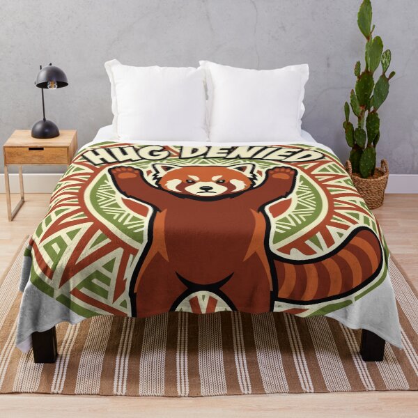 Item preview, Hug Denied Funny Red Panda Pop Art Boho Sun designed and sold by Arc2020.