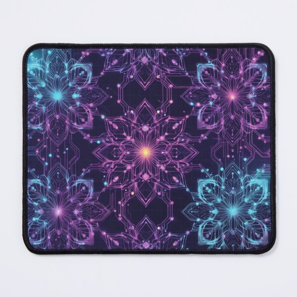 Item preview, Glowing Crystal Flower Sacred Geometry designed and sold by IntelliMindDesigns.