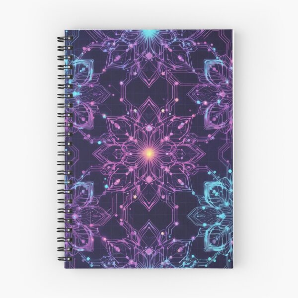 Item preview, Glowing Crystal Flower Sacred Geometry designed and sold by IntelliMindDesigns.