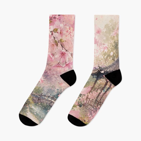 Item preview, Spring garden by a serene pond designed and sold by careninemajesty.